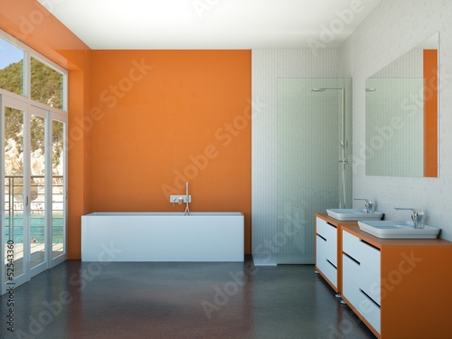 Illustration: Wohndesign - Bad orange Wohndesign - Bad orange