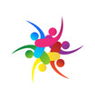 Teamwork 6 swooshes logo vector