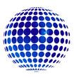 Blue sphere logo vector