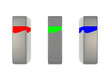 Illustration: RGB, Behälter - 3D RGB, Behälter - 3D