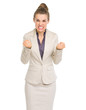 Portrait of angry business woman
