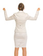 Angry business woman . rear view