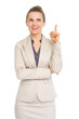 Happy business woman got idea