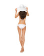 model posing in white bikini