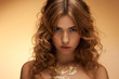 Photo: woman with long curly hair woman with long curly hair