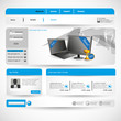 Website design template, vector. Minimalistic colors