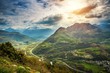 Photo: Colourful sky over Pyrenees mountains Colourful sky over Pyrenees mountains