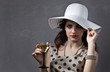 woman with martini