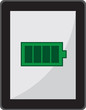 Isolated tablet with full battery icon