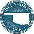 Vector: Vintage Oklahoma State Stamp Vintage Oklahoma State Stamp