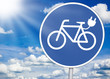 Foto: Verkehrsschild mit E-Bike Verkehrsschild mit E-Bike