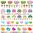 cute borders with colorful elements