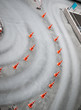 Photo: Curve of car wheel trace Curve of car wheel trace