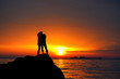silhouettes man and woman