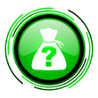riddle green circle glossy icon