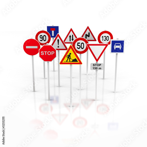 Illustration: panneaux routiers panneaux routiers