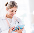 Doctor using a tablet