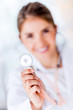 Cardiologist holding stethoscope