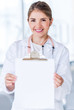 Doctor holding a prescription