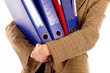 Five folders in the hands.
