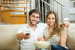 Couple watching a movie