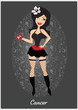 Zodiac horoscope sign Cancer with a beautiful girl