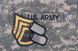 us army uniform period with blank dog tags 