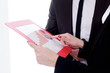 Photo: business woman man digital tablet business woman man digital tablet