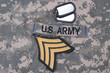 us army uniform period with blank dog tags 