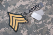 us army uniform period with blank dog tags 