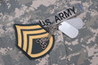 us army uniform period with blank dog tags
