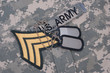 us army uniform period with blank dog tags