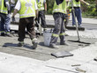 Repairing streetcar tracks