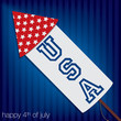 Happy 4th of July card in vector format.