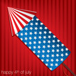 Happy 4th of July card in vector format.
