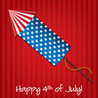 Happy 4th of July card in vector format.