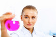 Young female scientist working in laboratory