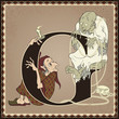 Fairy tale book alphabet. Letter G. A Christmas Carol