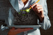 Businesswoman holding tablet pc