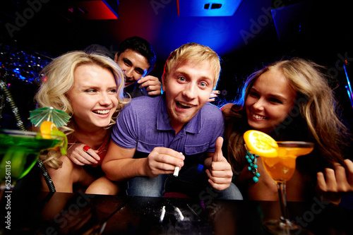 Photo: Friends in night club Friends in night club