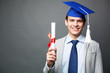 Student with diploma