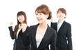 Beautiful asian businesswomen isolated on white background