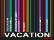 Conceptual vector vacation wordcloud