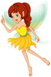 A fairy with a yellow dress