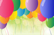 Vector: A set of colorful balloons A set of colorful balloons