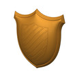 Classical sheild isolated on the white