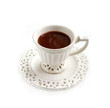 Vintage coffee cup with coffee