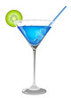 Refreshing blue cocktail