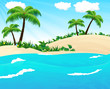Wild tropical seascape