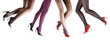Woman's Legs Wearing Pantyhose and High Heels
